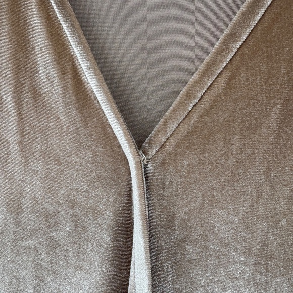 Baltic Born Champagne Velvet Wrap Maxi Dress Small Short Sleeve - Picture 13 of 16